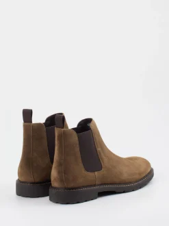 Digel – Chelsea Boots aus Veloursleder braun