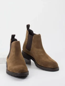 Digel – Chelsea Boots aus Veloursleder braun