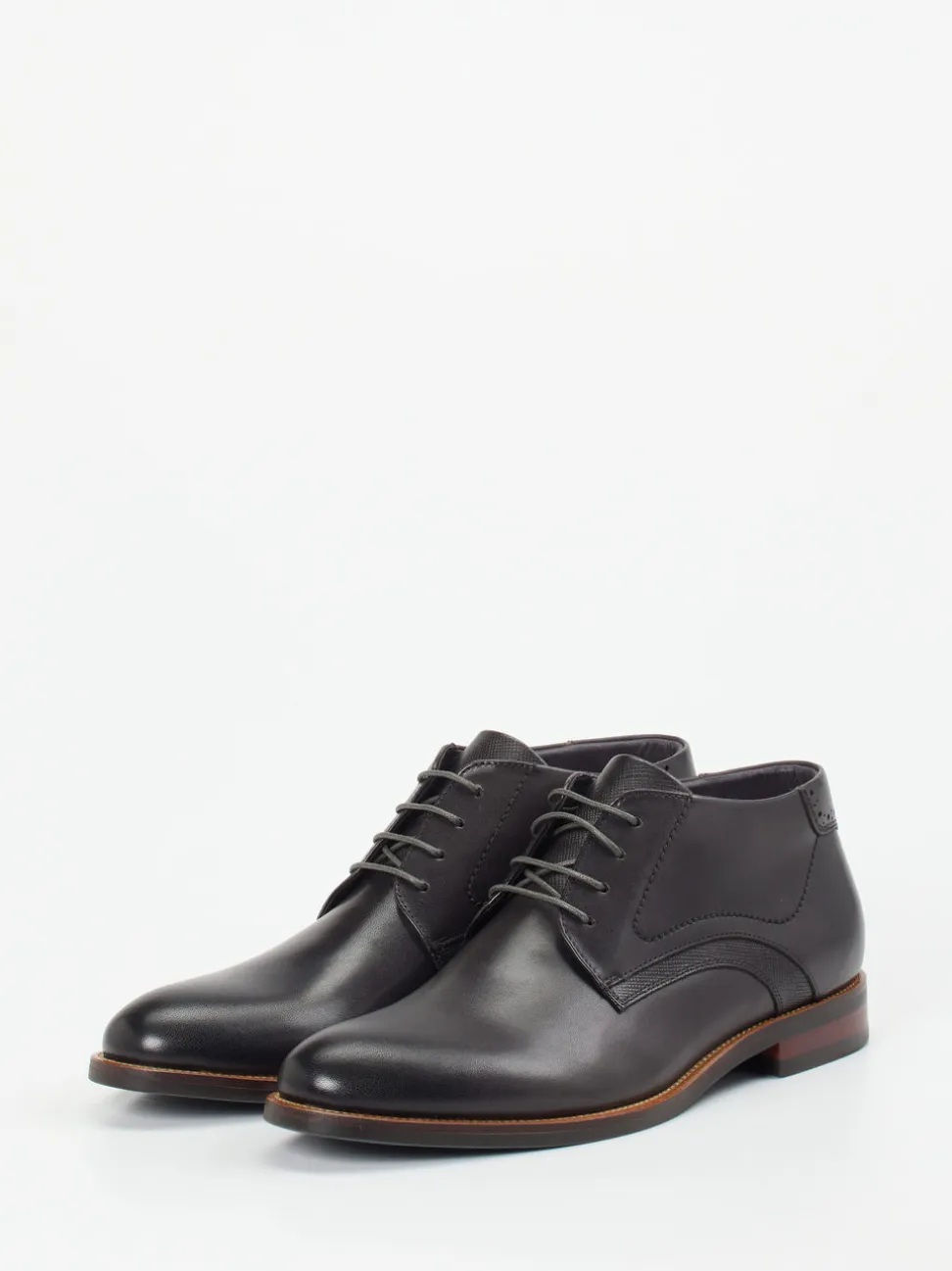 Digel – Derby Boots aus Kalbleder in Grau