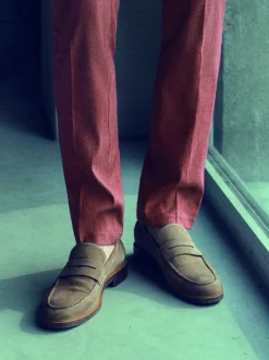 Digel – Loafer aus Veloursleder sandbeige