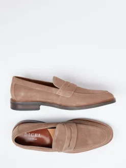 Digel – Loafer aus Veloursleder sandbeige