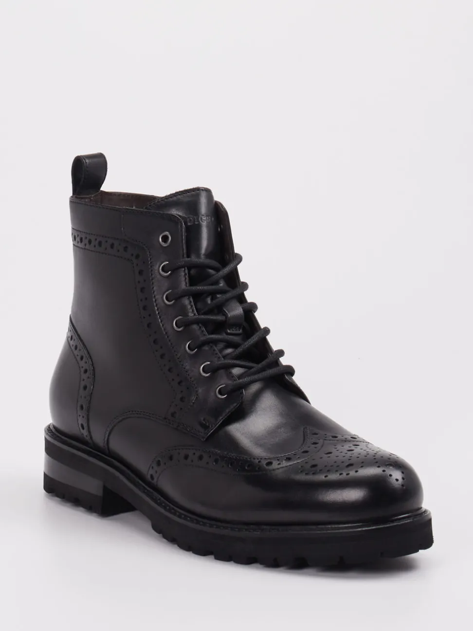 Digel – Schnürboots aus Leder in Schwarz