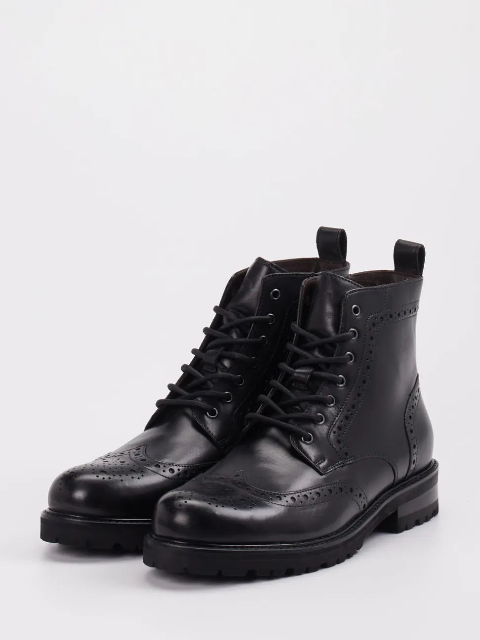 Digel – Schnürboots aus Leder in Schwarz