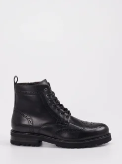 Digel – Schnürboots aus Leder in Schwarz