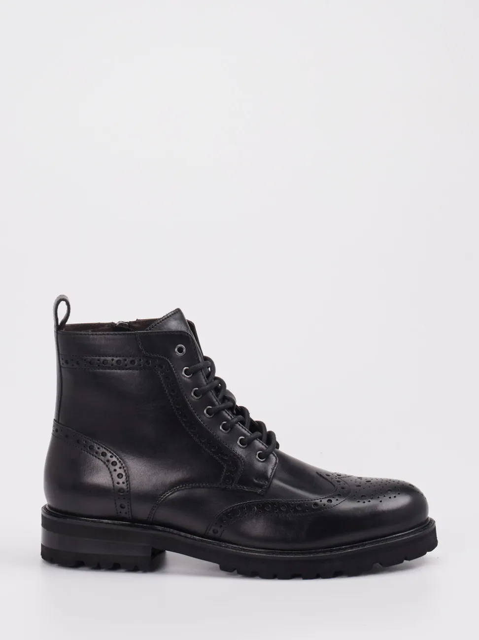 Digel – Schnürboots aus Leder in Schwarz