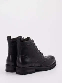 Digel – Schnürboots aus Leder in Schwarz