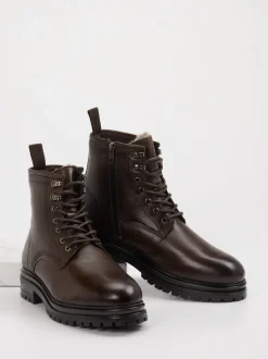 Digel – Schnürboots aus Leder dunkelbraun