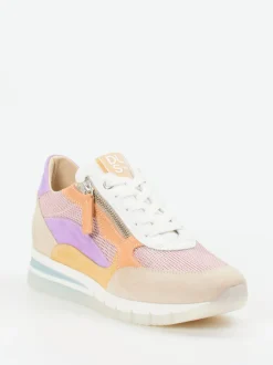 DL Sport – Plateau-Sneaker aus Nubukleder in Pastell