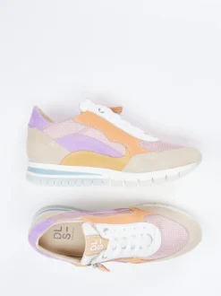 DL Sport – Plateau-Sneaker aus Nubukleder in Pastell