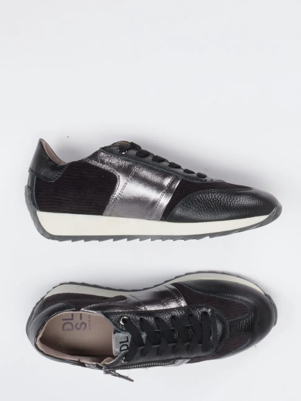 DL Sport – Sneaker aus Kalbleder mit Metallic-Details
