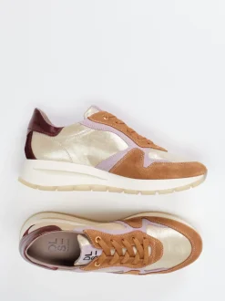 DL Sport – Sneaker aus Metallicleder in Multicolor