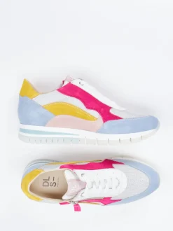 DL Sport – Sneaker aus Nubukleder und Mesh multi