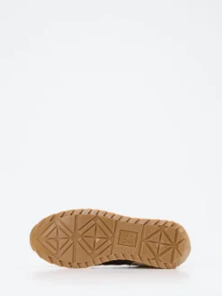 DL Sport – Sneaker aus Velour/Textil beige