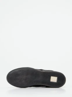 DL Sport – Sneaker aus Velourleder und Glattleder schwarz