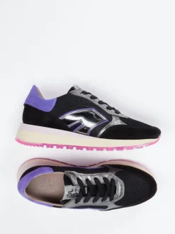 DL Sport – Sneaker aus Veloursleder in Schwarz