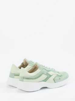 DL Sport – Sneaker aus Veloursleder und Mesh mintgrün