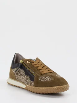 DL Sport – Sneaker aus Veloursleder und Bouclé-Textil