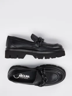 Donna Carolina – Chunky Loafer aus Kalbleder schwarz