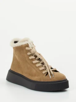 Donna Carolina – High-Top Sneaker aus Veloursleder sandbraun
