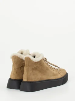 Donna Carolina – High-Top Sneaker aus Veloursleder sandbraun