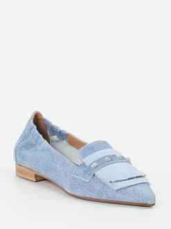 Donna Carolina – Loafer aus Veloursleder in Denim-Optik