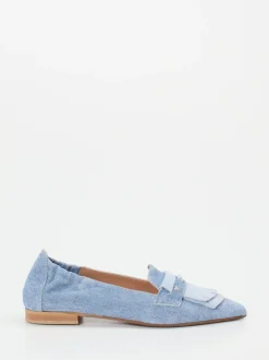 Donna Carolina – Loafer aus Veloursleder in Denim-Optik