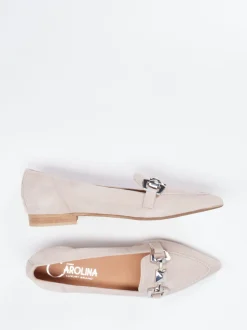Donna Carolina – Loafer aus Veloursleder in Rosa