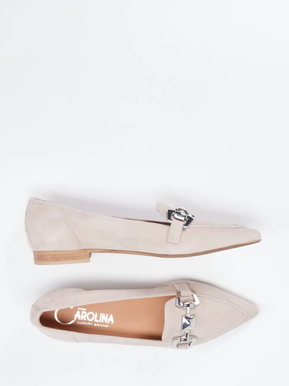 Donna Carolina – Loafer aus Veloursleder in Rosa
