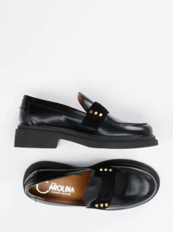 Donna Carolina – Loafer aus Hochglanzleder Schwarz