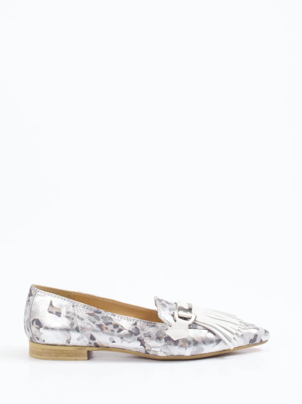 Donna Carolina – Loafer aus Metallicleder silber