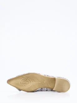 Donna Carolina – Loafer aus Metallicleder silber