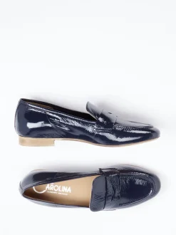 Donna Carolina – Loafer aus Lackleder Dunkelblau