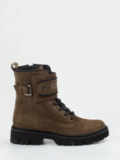 Donna Carolina – Schnürboots aus Veloursleder Braun
