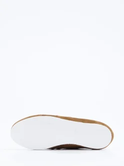 Donna Carolina – Schnürschuhe aus Veloursleder Cognac