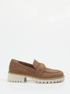 Donna Carolina – Slipper aus Nubukleder in Braun