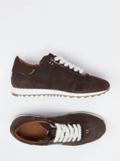 Donna Carolina – Sneaker aus Veloursleder Dunkelbraun