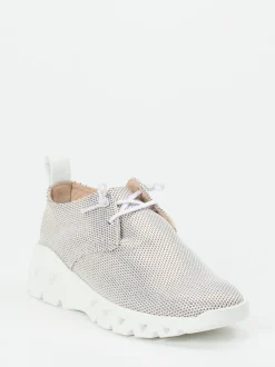 Donna Carolina – Sneaker aus Kalbleder und Mesh Beige
