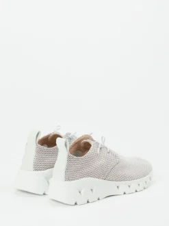 Donna Carolina – Sneaker aus Kalbleder und Mesh Beige