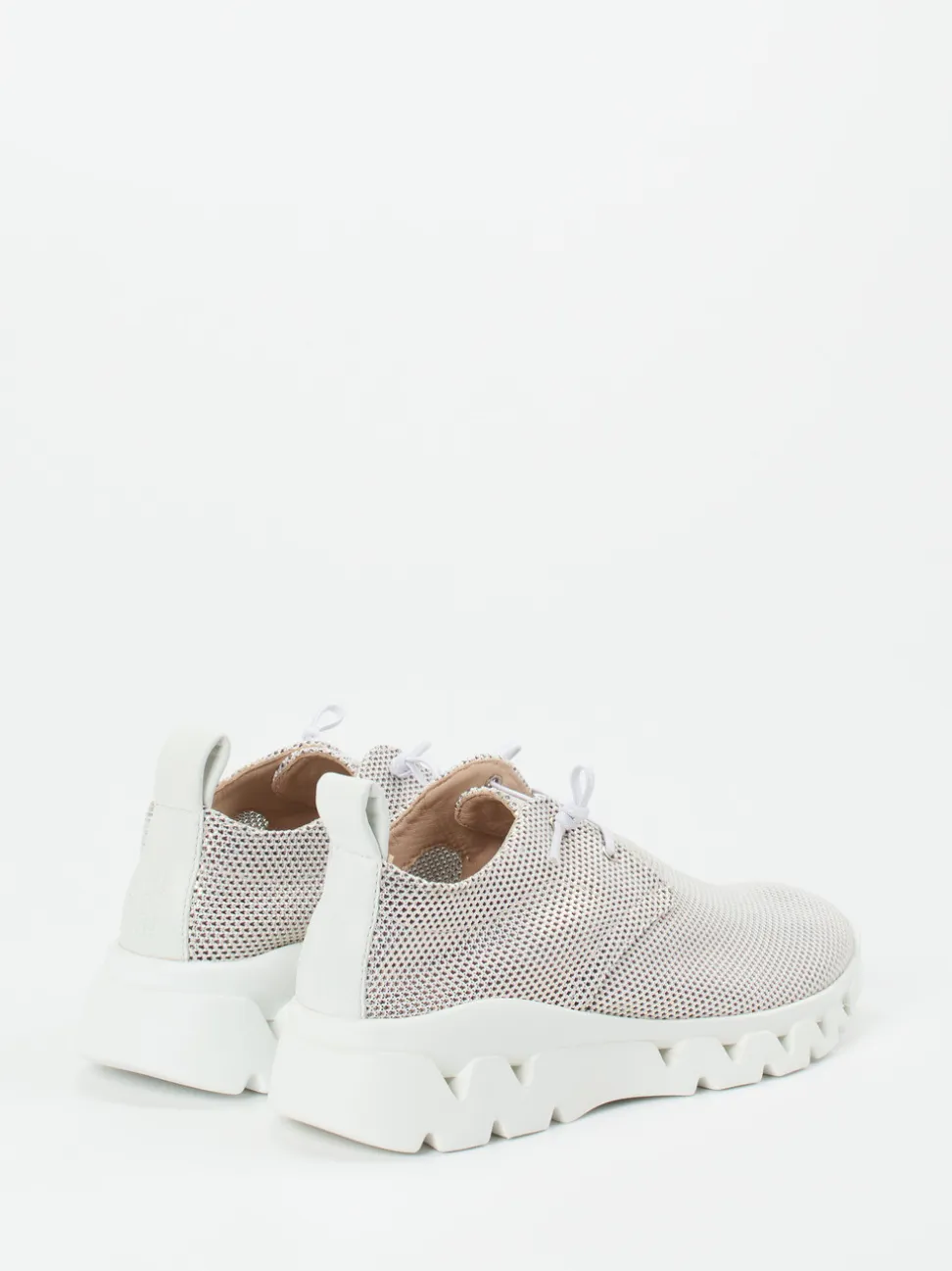 Donna Carolina – Sneaker aus Kalbleder und Mesh Beige