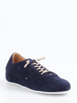 Donna Carolina – Sneaker aus Veloursleder Marineblau
