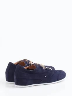 Donna Carolina – Sneaker aus Veloursleder Marineblau