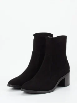 Donna Carolina – Stiefeletten aus Veloursleder schwarz