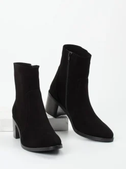 Donna Carolina – Stiefeletten aus Veloursleder schwarz