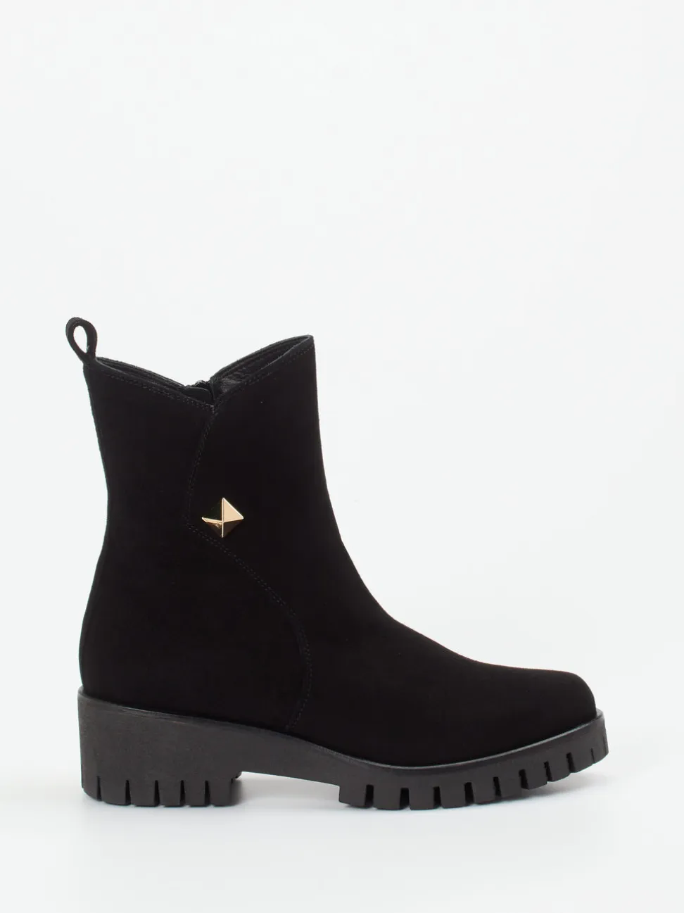 Donna Carolina – Stiefelette aus Veloursleder schwarz