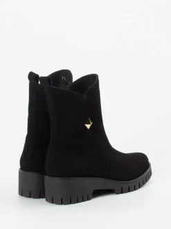 Donna Carolina – Stiefelette aus Veloursleder schwarz