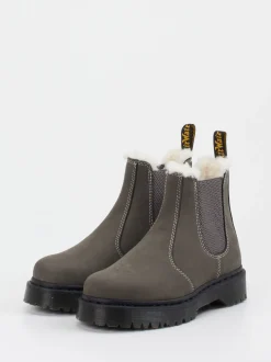 Dr. Martens – Chelsea Boots aus Kalbleder grau