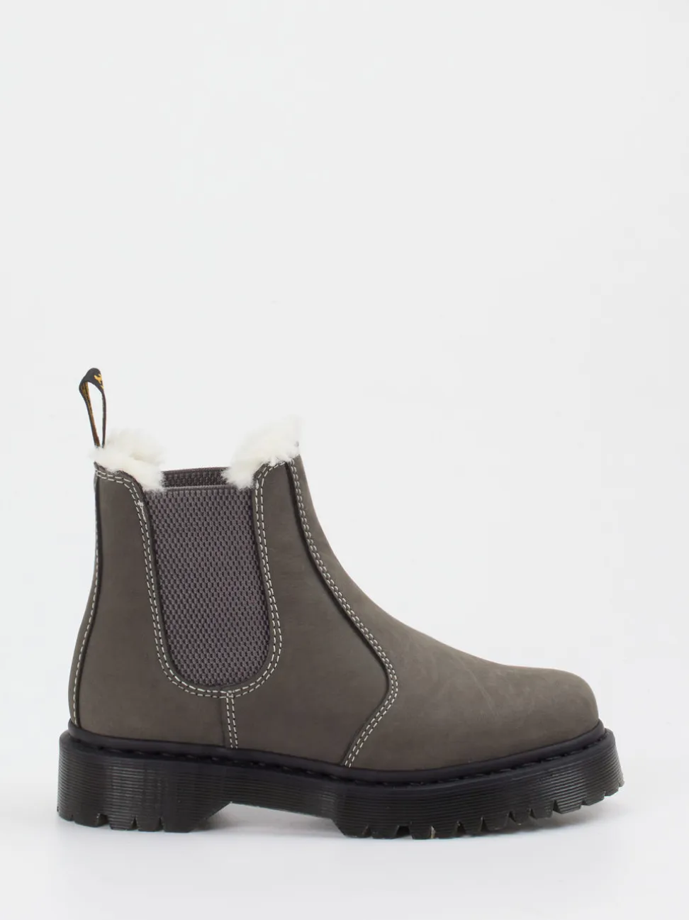 Dr. Martens – Chelsea Boots aus Kalbleder grau