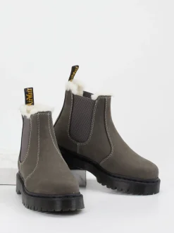 Dr. Martens – Chelsea Boots aus Kalbleder grau