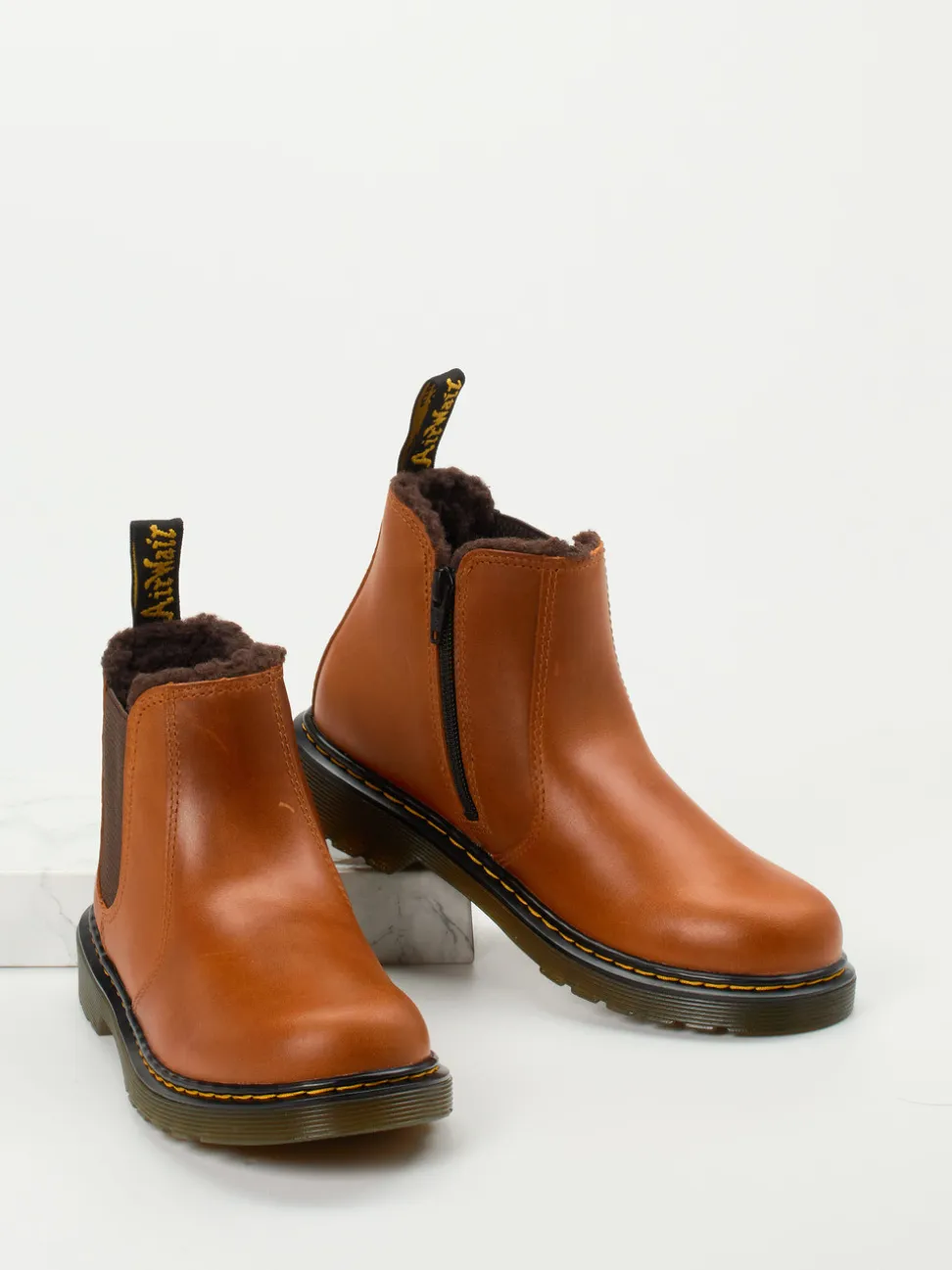 Dr. Martens – Chelsea Boots aus Kalbleder cognacbraun