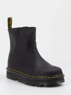 Dr. Martens – Chunky-Stiefeletten aus Glattleder Schwarz